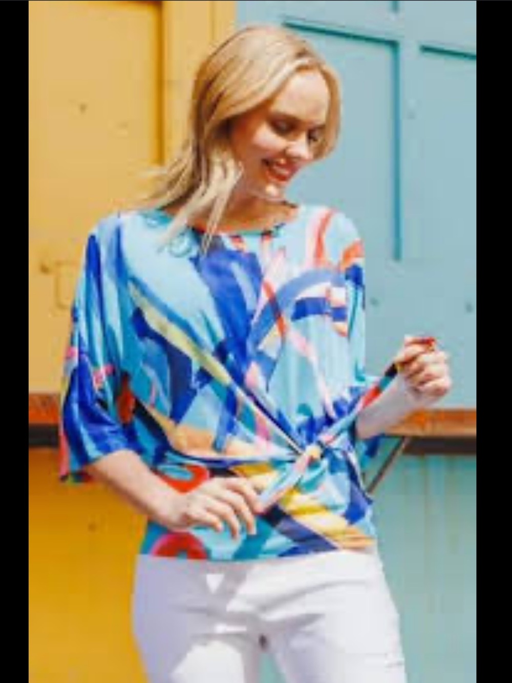 Clara SunWoo Ribbon Dance  Side Tie Top